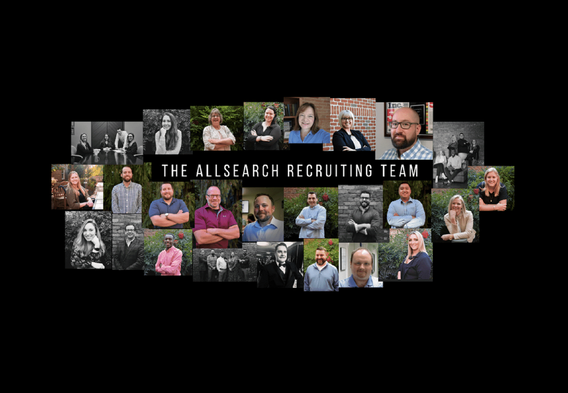 AllSearch Recruiting Team Collage 2020 Meet the Team