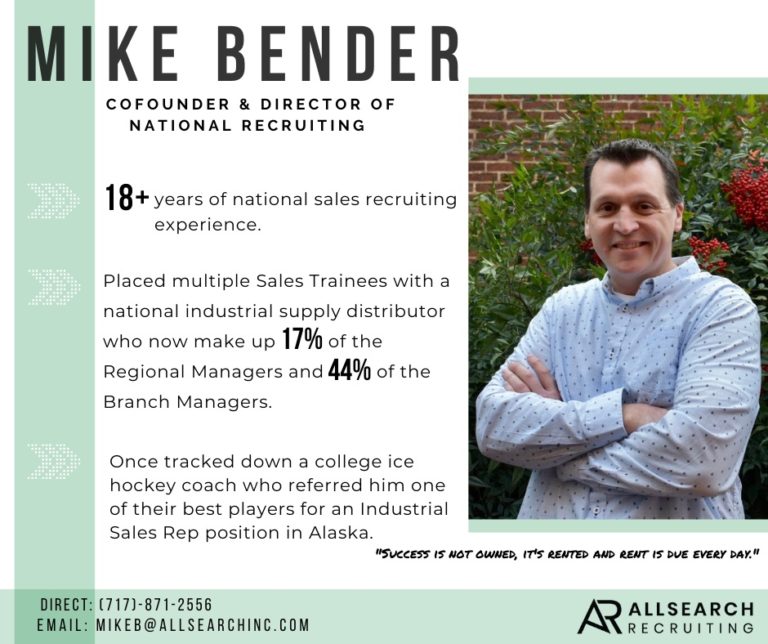 AllSearch Mike Bender Facilities Staffing Recruiter Joel Ogle