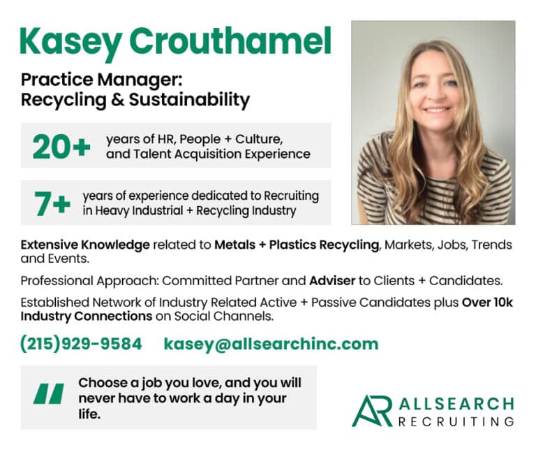 Bio card of Kasey Crouthamel with picture and description of experience